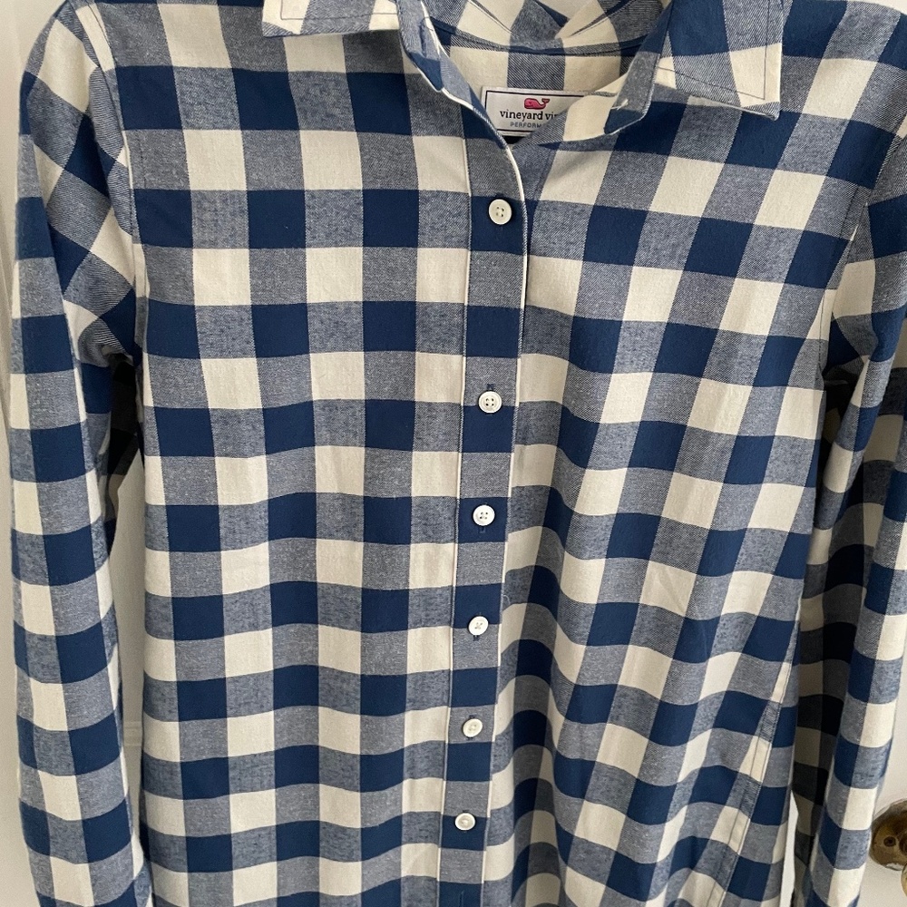 Buffalo check flannel blouse